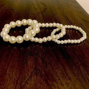 3-Pack of faux Pearl Bracelets